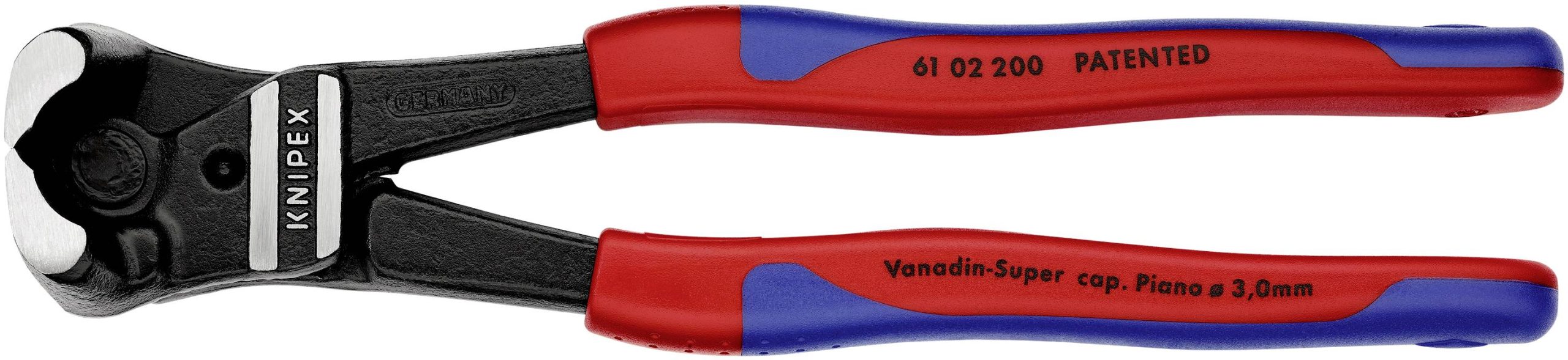 Nożyce do drutu czołowe Knipex 61 02 200 200 mm - obrazek 1