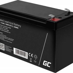 Akumulator ołowiowy Green Cell Green Cell – USV-Akku – 1 x Batterie – Bleisäure AGM06, AGM, 12 V, 9 Ah Akumulator ołowiowy Green Cell Green Cell – USV-Akku – 1 x Batterie – Bleisäure AGM06, AGM, 12 V, 9 Ah