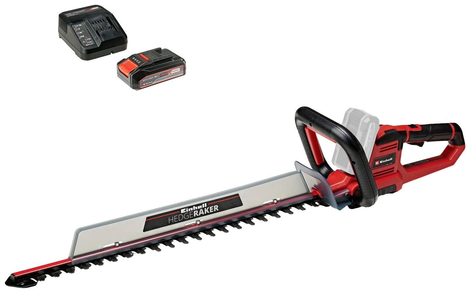 Einhell GE-CH 18/60 Li + 2,5 Ah Starter-Kit akumulatorowy Nożyce do żywopłotu zaw. ładowarkę, zaw. akumulator 48 W 18 V - obrazek 1