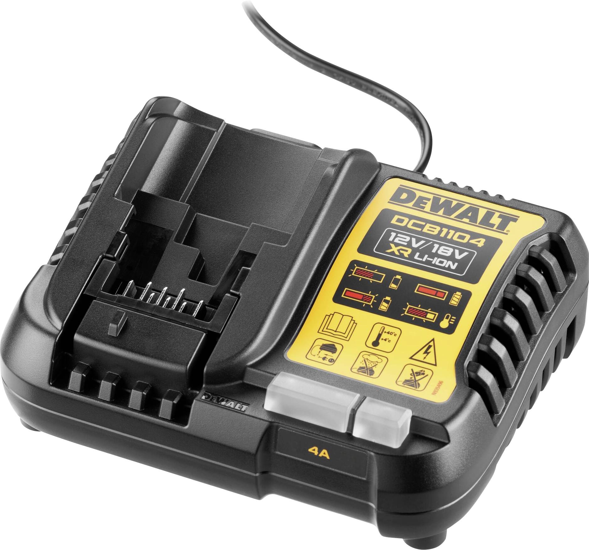 DEWALT DCB1104-QW Ładowarka do szybkiego ładowania DCB1104-QW w tym wskaźnik poziomu naładowania - obrazek 1