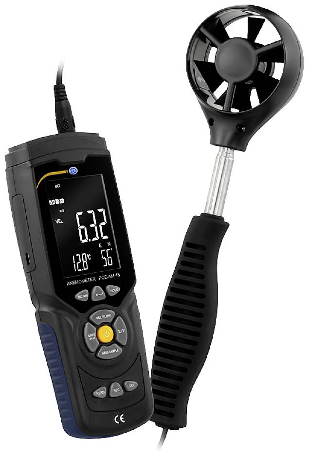 Anemometr PCE Instruments, 0.3 do 45 m/s, 0 do 45 °C - obrazek 1