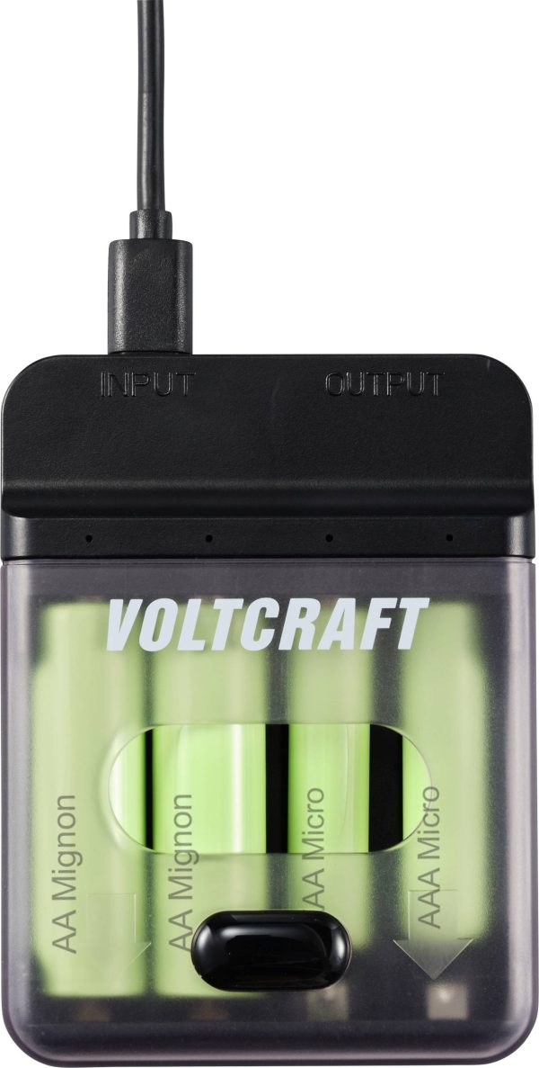 Ładowarka i power bank VOLTCRAFT VC-BC4-PB1 2w1