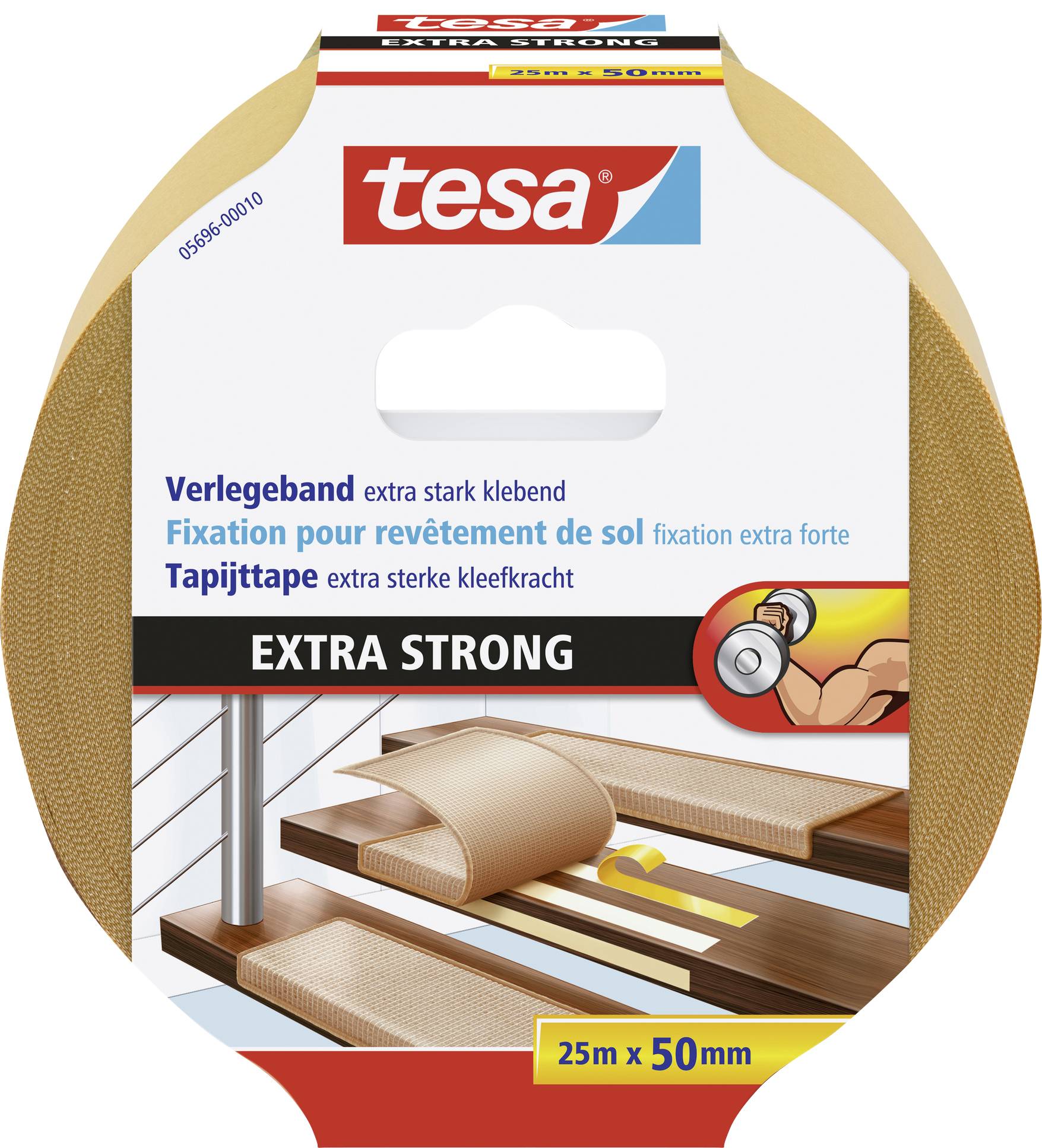 Taśma do wykladzin tesa 05696-00010-11 EXTRA STRONG (D x S) 25 m x 50 mm 25 m 1 szt. - obrazek 1