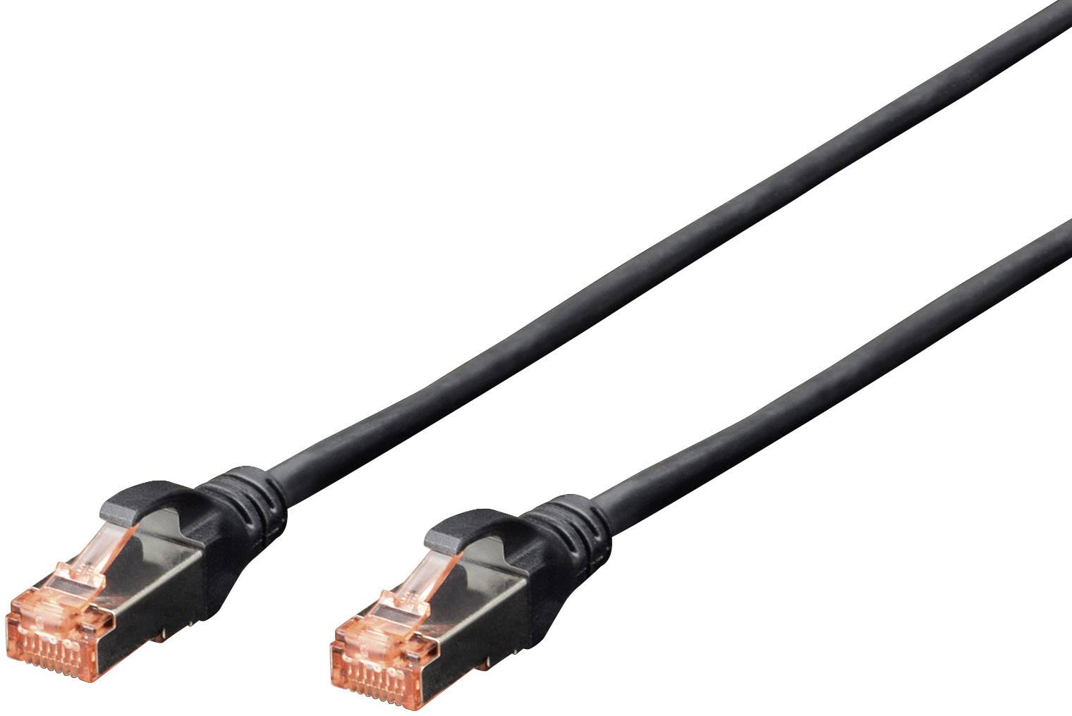 kabel LAN Digitus DK-1644-100/BL, 1 szt., RJ45, CAT 6, S/FTP, 10.00 m, czarny - obrazek 1