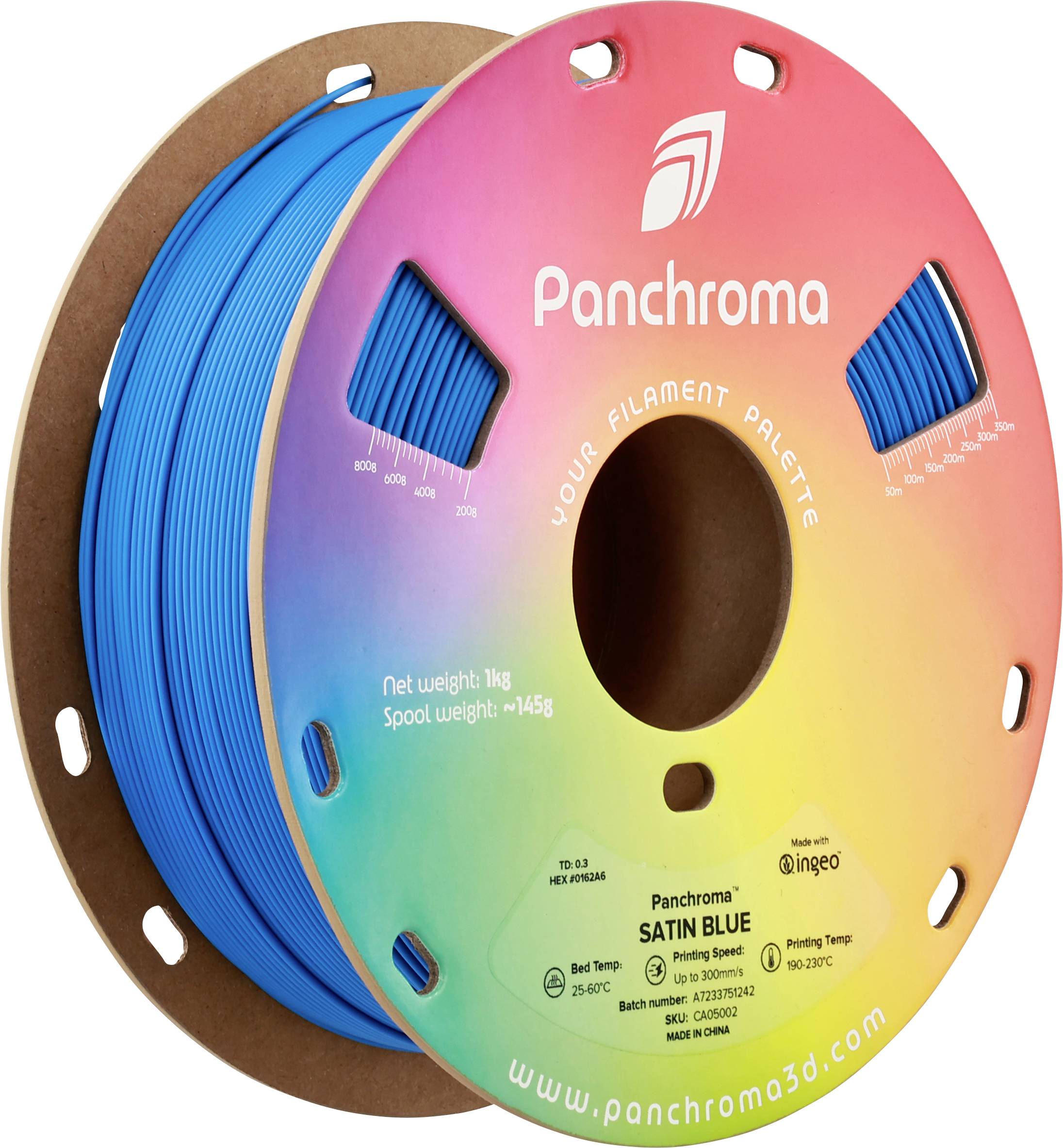 Polymaker CA05002 Panchroma™ Satin Filament do drukarek 3D PLA Satynowany, Duża sztywność 1.75 mm 1000 g niebieski, nieb - obrazek 1