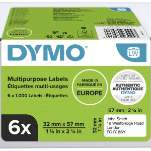 Etykiety do drukarek etykiet DYMO 2093094, 57 x 32 mm, Etykieta uniwersalna, biały Etykiety do drukarek etykiet DYMO 2093094, 57 x 32 mm, Etykieta uniwersalna, biały