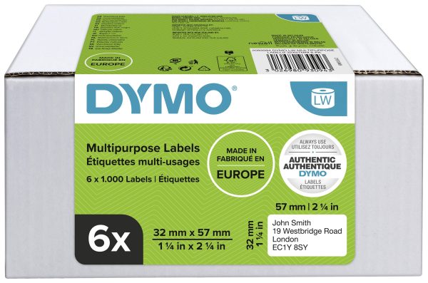 Etykiety do drukarek etykiet DYMO 2093094, 57 x 32 mm, Etykieta uniwersalna, biały