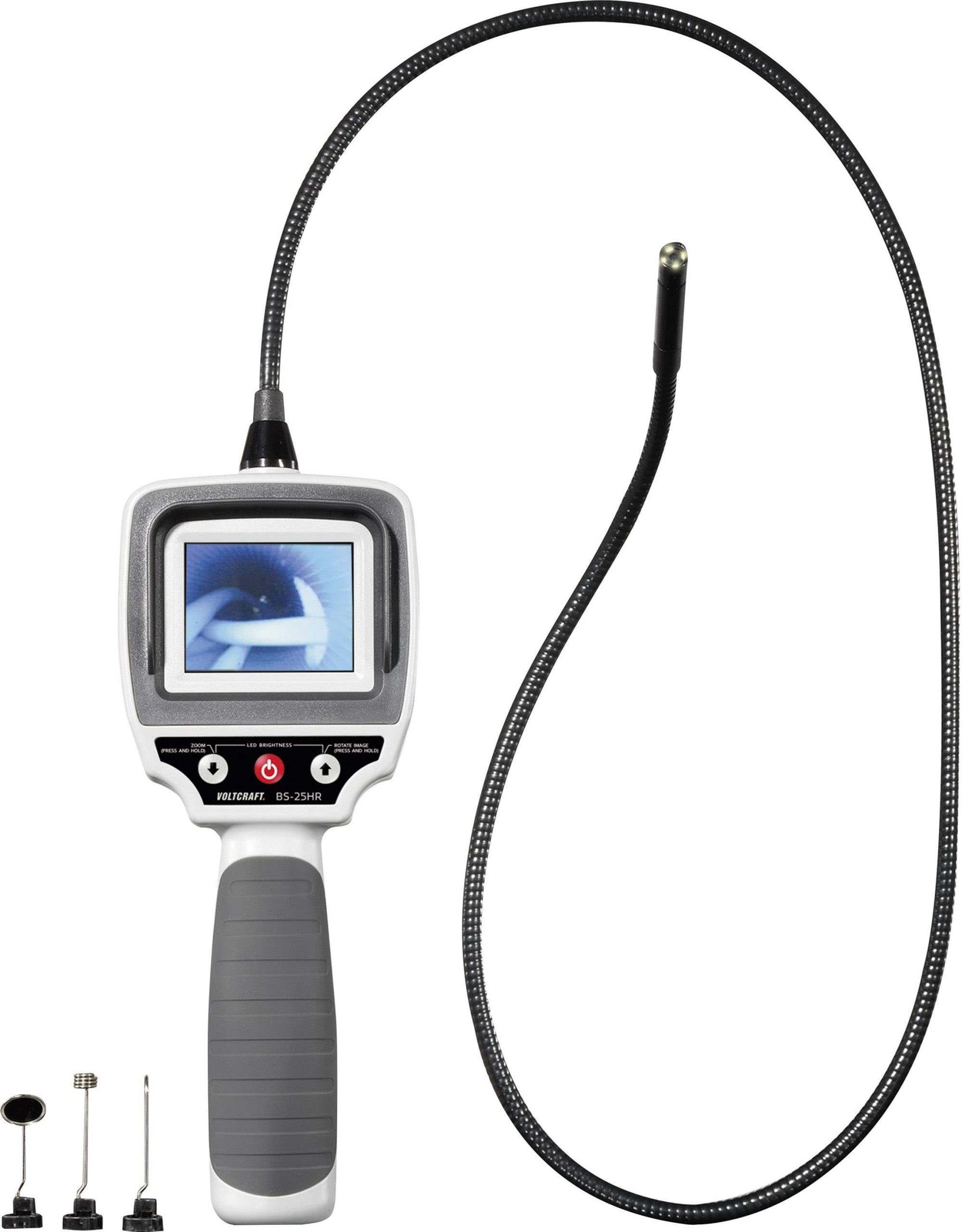 Kamera inspekcyjna VOLTCRAFT BS-25HR BS-25HR, 8 mm x 88 cm, 640 x 480 Pixel, IP67 (sonda) - obrazek 1