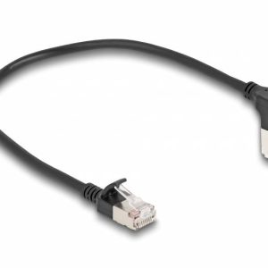kabel LAN Delock 80285, 1 szt., RJ45, CAT 6a, S/FTP, 0.25 m, czarny kabel LAN Delock 80285, 1 szt., RJ45, CAT 6a, S/FTP, 0.25 m, czarny