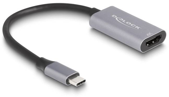 Delock USB 2.0 adapter [1x złącze męskie USB-C - 1x złącze żeńskie HDMI] 60020 0.15 m 4K UHD - obrazek 1