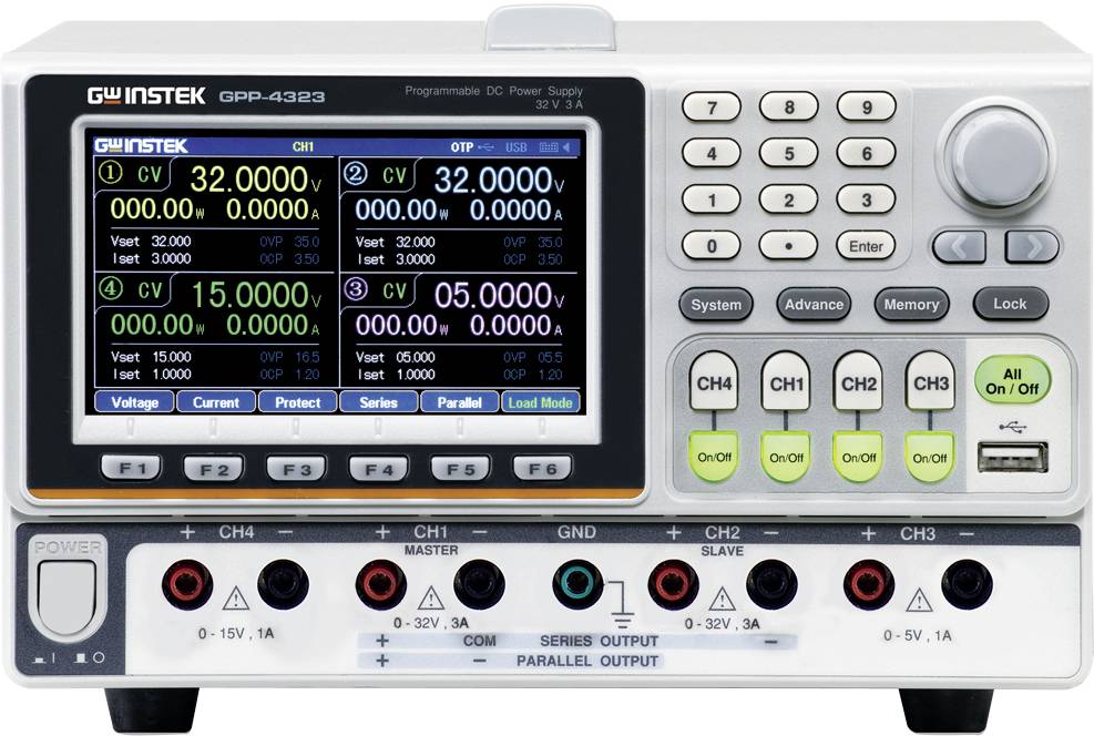 GW Instek GPP-4323 Zasilacz laboratoryjny regulowany Kalibracja (ISO) 0 - 32 V 0 - 3 A RS-232, USB programowalny Ilość w - obrazek 1