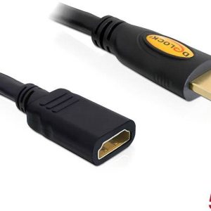 Delock HDMI przedłużacz Wtyczka HDMI-A, Gniazdo HDMI-A 5.00 m czarny 83082 4K UHD, styki pozłacane Kabel HDMI Delock HDMI przedłużacz Wtyczka HDMI-A, Gniazdo HDMI-A 5.00 m czarny 83082 4K UHD, styki pozłacane Kabel HDMI