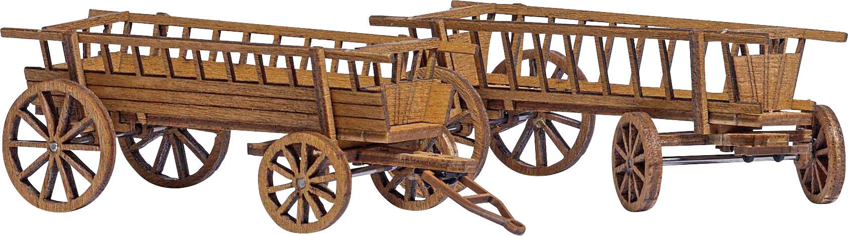 Busch 1385 H0 Model pojazdu rolniczego 2 wózki - obrazek 1