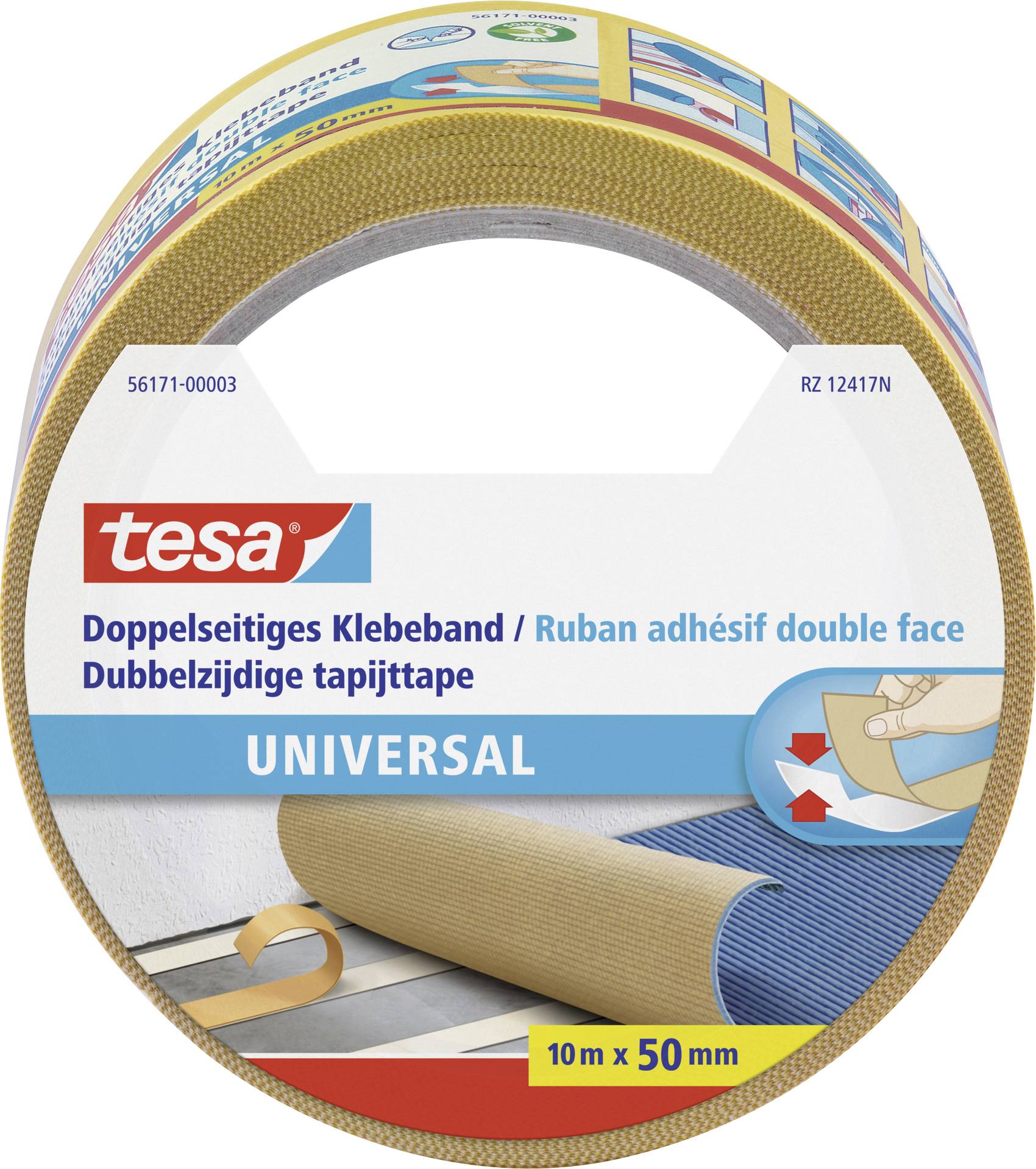 Taśma dwustronna tesa 56171-00003-11 UNIVERSAL (D x S) 10 m x 50 mm 10 m 1 szt. - obrazek 1