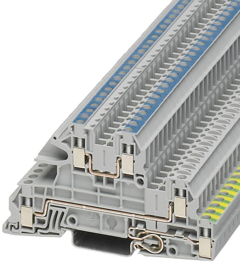 Zacisk instalacyjny wielopoziomowy Phoenix Contact UTI 2,5-PE/L/N, 3076030 - obrazek 1