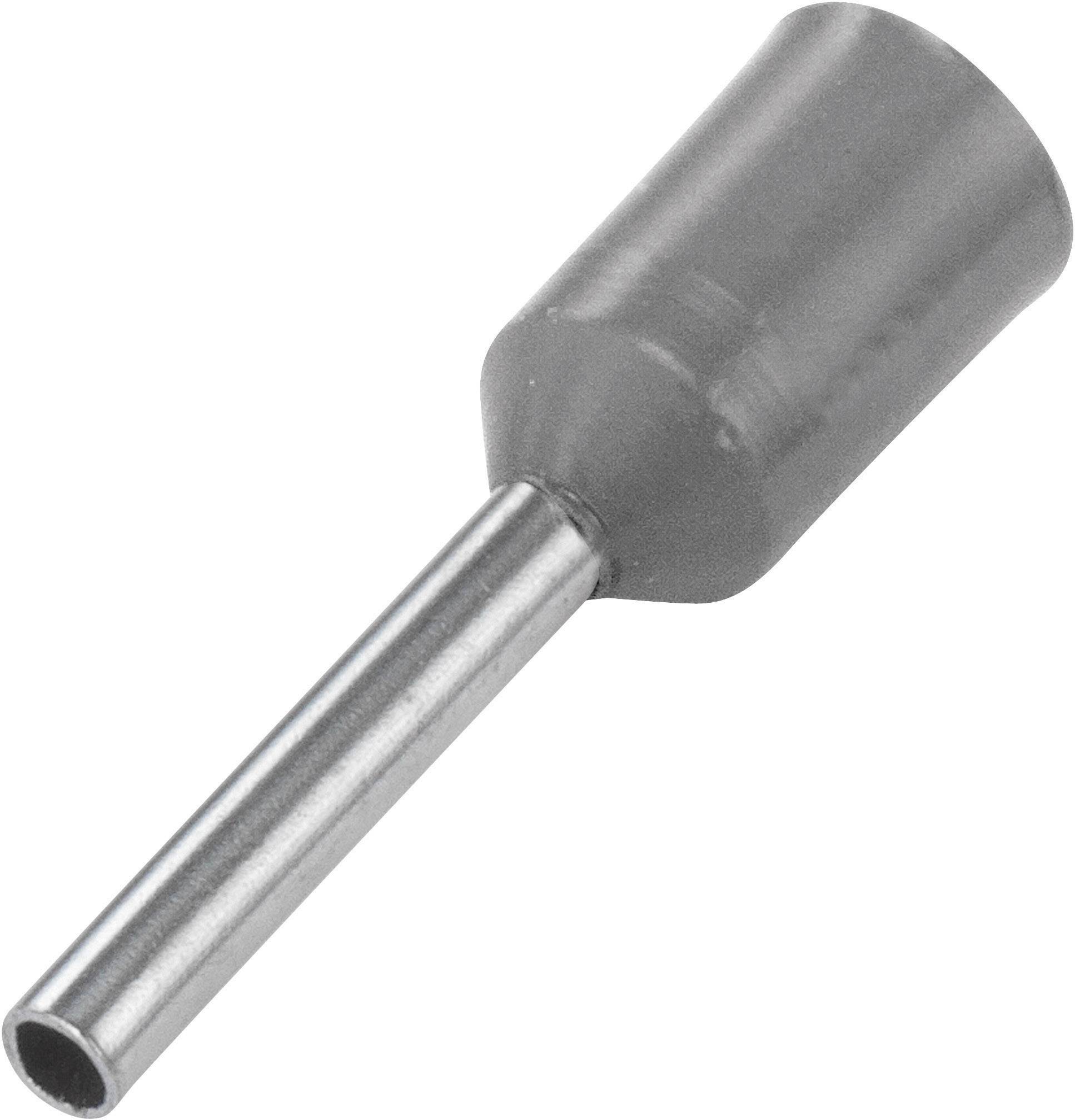 Końcówki kablowe tulejkowe 459706, kołnierz, 0.14 mm2 x 6 mm, szare, 100 szt. - obrazek 1