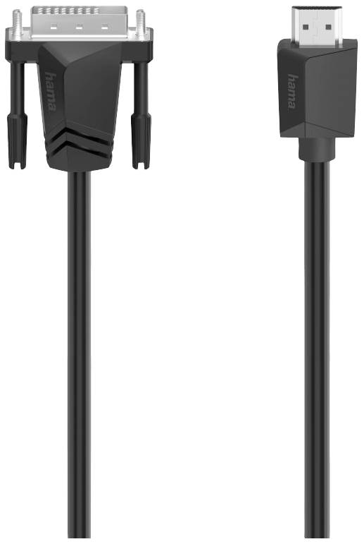Hama DVI adapter DVI-D 24+1pin. Złącze, Wtyczka HDMI-A 1.5 m czarny 00200715 4K UHD Kabel DVI - obrazek 1