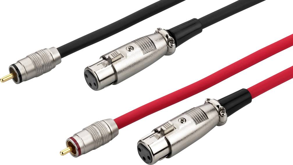 Audio kabel Monacor MCA-158J 0069060, RCA/Cinch, XLR, 1.5 m - obrazek 1