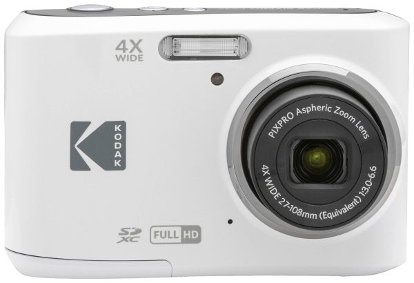 Kodak Pixpro FZ45 Friendly Zoom Aparat cyfrowy 16 MPx Zoom optyczny: 4 x biały Nagrywanie w Full-HD, Wideo HDR, Zintegro