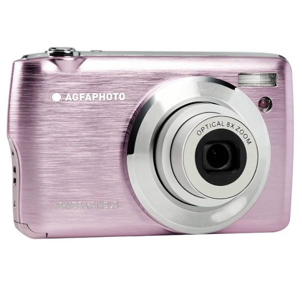 AgfaPhoto Realishot DC8200 Aparat cyfrowy 18 MPx Zoom optyczny: 8 x różowy Akumulator, Torba
