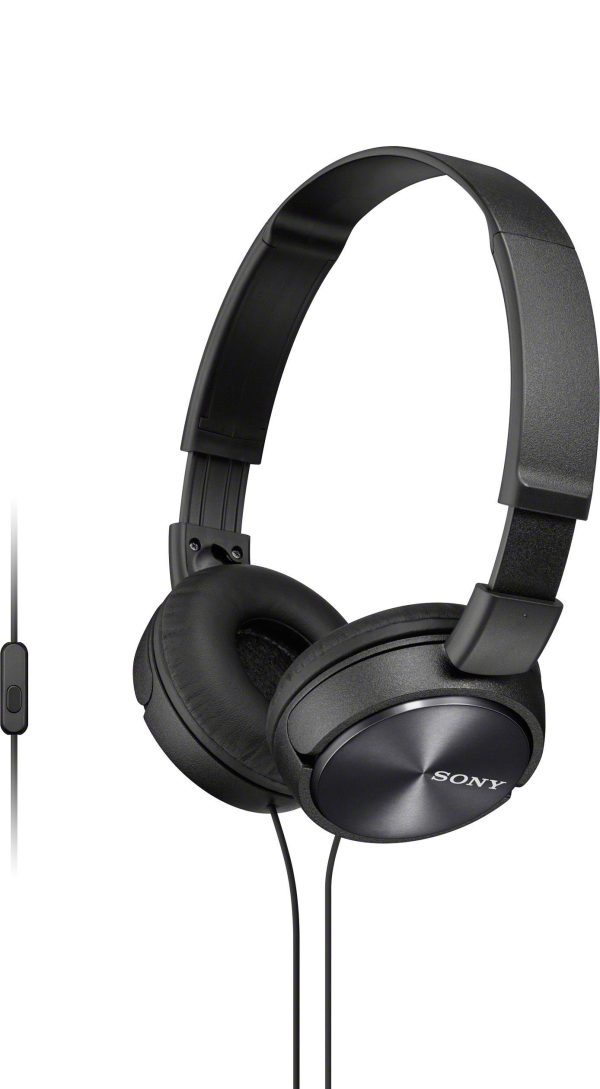 Sony MDR-ZX310AP Słuchawki nauszne przewód czarny zestaw słuchawkowy, składane Telefon komórkowy