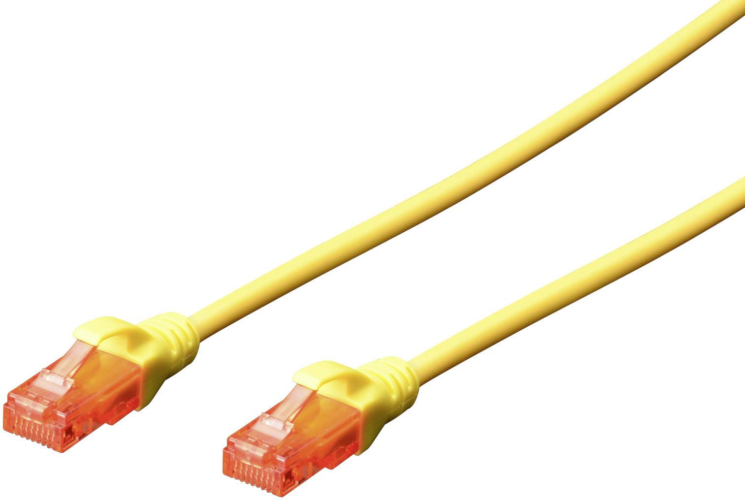 kabel LAN Digitus DK-1612-020/Y, 1 szt., RJ45, CAT 6, U/UTP, 2.00 m, żółty - obrazek 1