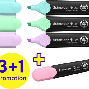 Schneider Schreibgeräte Marker do tekstu Textmarker Job pastel 4er Etui sortiert, 3+1 Aktion 115074 4 szt. Schneider Schreibgeräte Marker do tekstu Textmarker Job pastel 4er Etui sortiert, 3+1 Aktion 115074 4 szt.