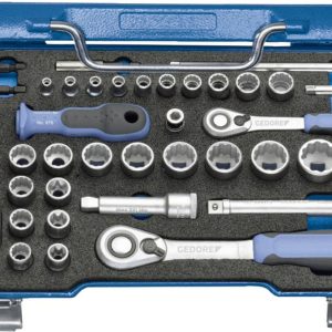 Zestaw kluczy nasadowych Gedore 2075695 2075695 3/8″ (10 mm), 1/4″ (6,3 mm) Zestaw kluczy nasadowych Gedore 2075695 2075695 3/8″ (10 mm), 1/4″ (6,3 mm)
