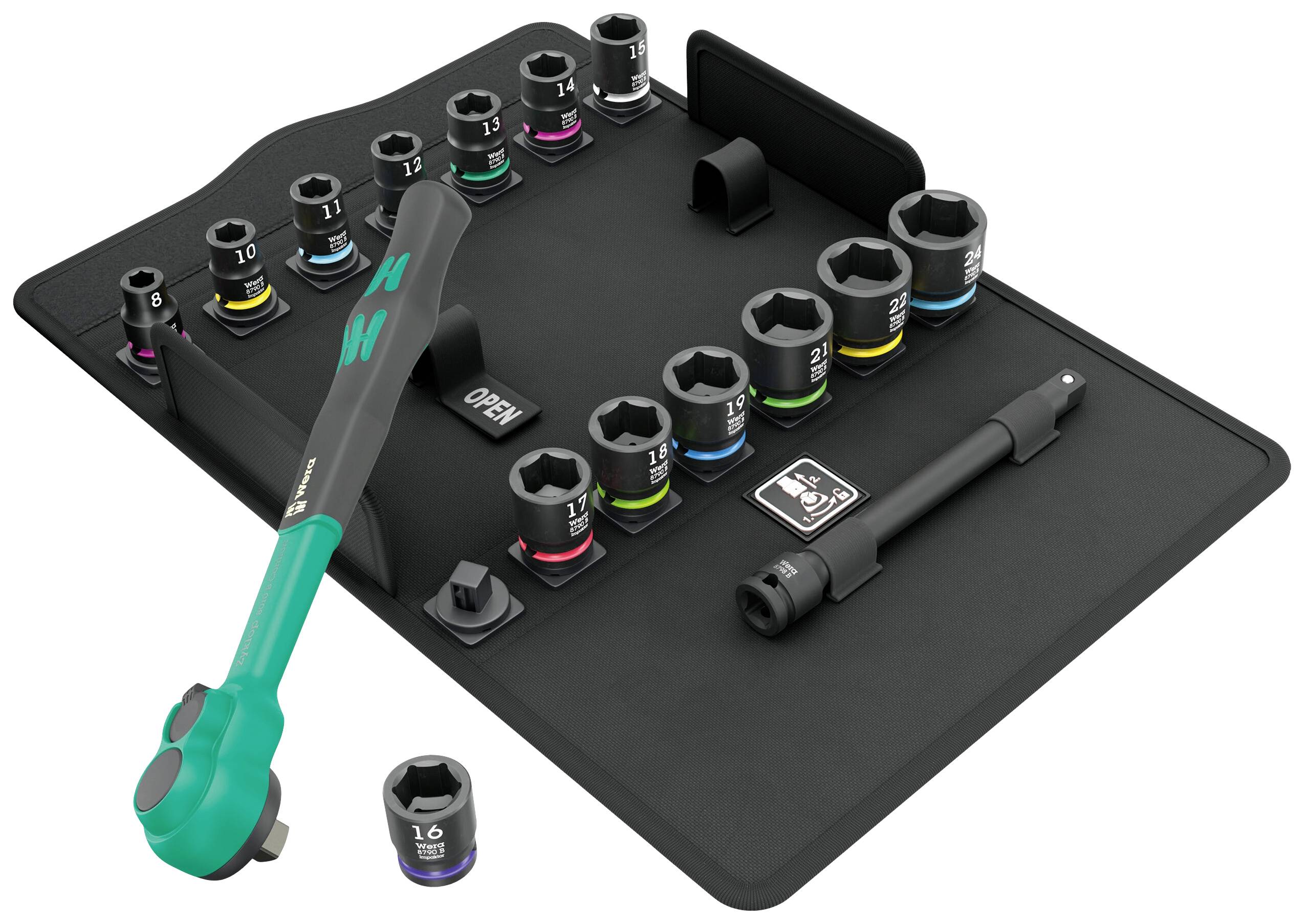 Grzechotka zapadkowa zestaw Wera 8100 SB 12 Zyklop Comfort 05005530001 3/8" - obrazek 1