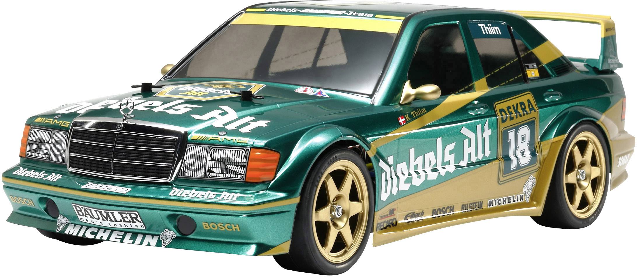 Tamiya TT-01E Mercedes-Benz 190E Diebels Alt Szczotkowy 1:10 Model samochodu RC Elektryczny Tor Napęd na wszystkie koła - obrazek 1