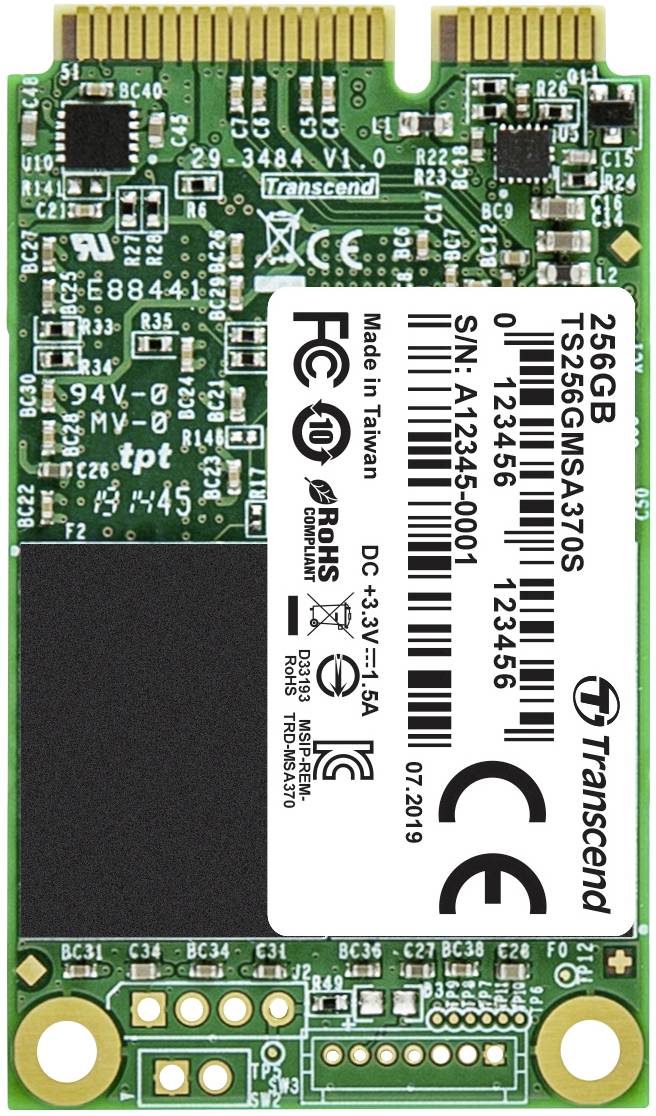 Dysk wewnęrztny SSD mSATA 256 GB Transcend SATA 6 Gb/s Produkt nowy - obrazek 1