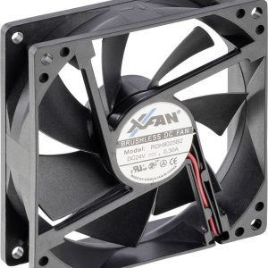 Wentylator osiowy X-Fan RDH8025B2, 24 V/DC, 61.2 m³/h, (D x S x W) 80 x 80 x 25 mm Wentylator osiowy X-Fan RDH8025B2, 24 V/DC, 61.2 m³/h, (D x S x W) 80 x 80 x 25 mm