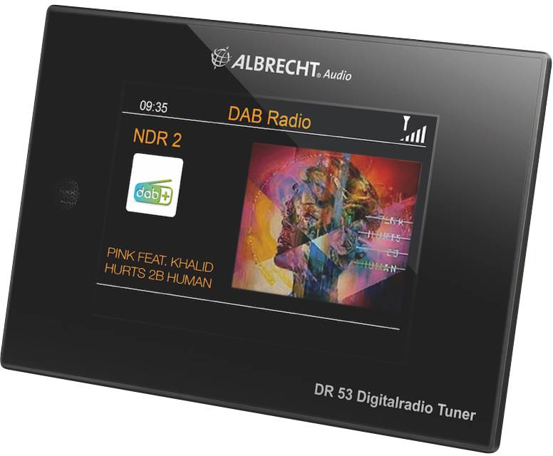 Radio Albrecht DR 53 DAB+/UKW/Bluetooth DAB, DAB+, fale metrowe (VHF) z pilotem, obsługa Spotify czarny - obrazek 1