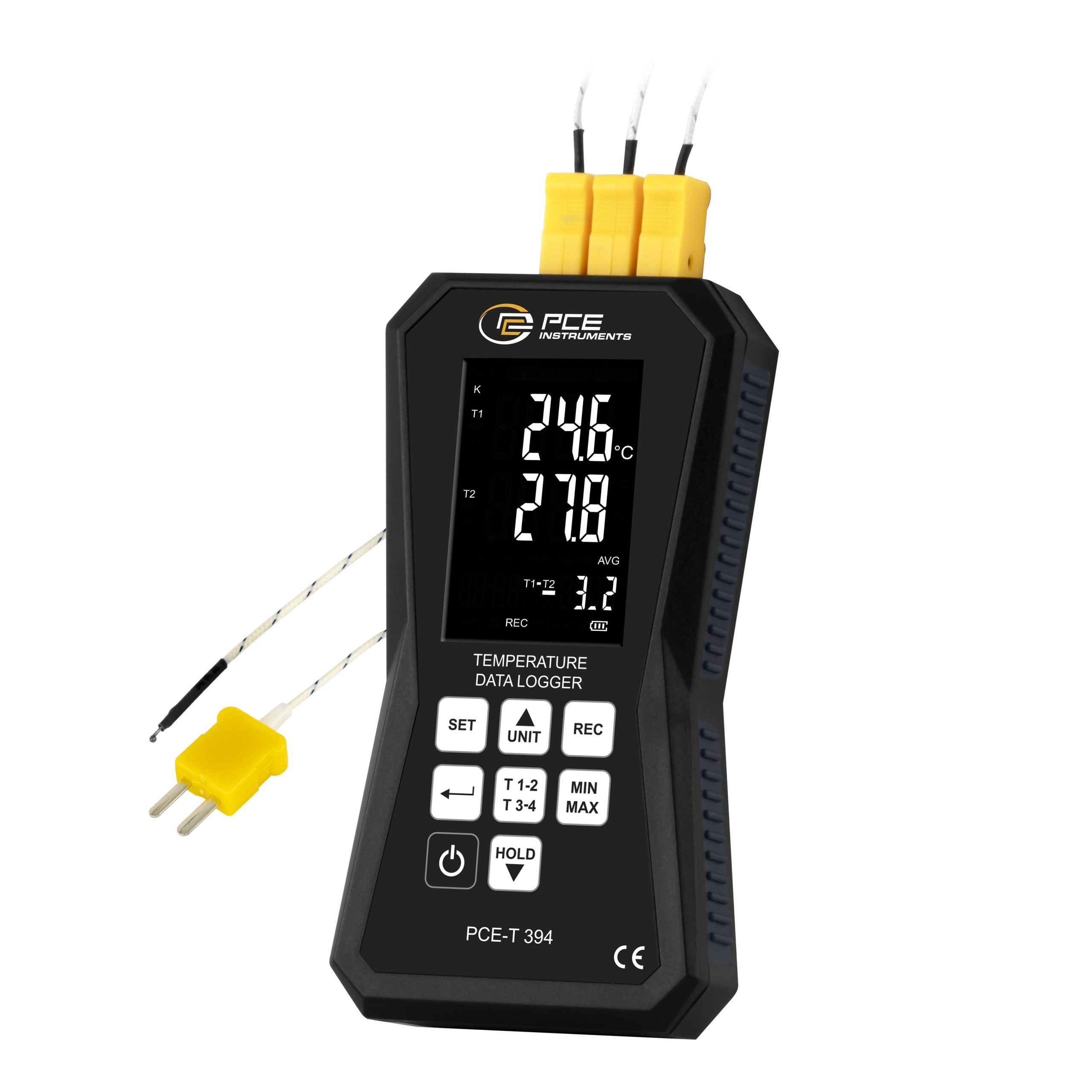 Rejestrator temperatury PCE Instruments PCE-T 394 -200 do 1370 °C - obrazek 1