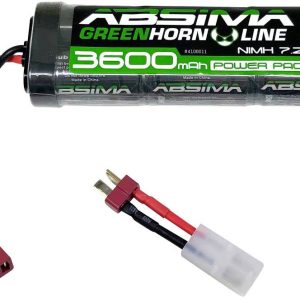 Pakiet akumulatorów (NiMH) 7.2 V 3600 mAh Absima Hardcase Gniazdo T, Gniazdo Tamiya Pakiet akumulatorów (NiMH) 7.2 V 3600 mAh Absima Hardcase Gniazdo T, Gniazdo Tamiya
