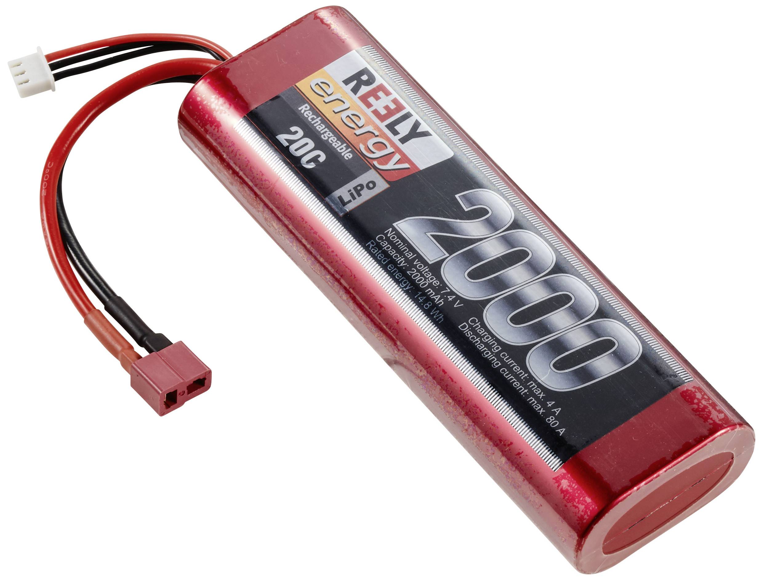 Pakiet akumulatorów (LiPo) 7.4 V 2000 mAh 20 C Reely Hardcase System złączy T - obrazek 1