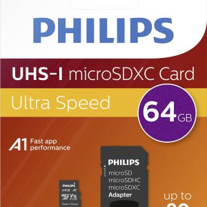 Philips FM64MP45B/00 microSDXC 64 GB Class 10 zaw. kartę pamięci SD Philips FM64MP45B/00 microSDXC 64 GB Class 10 zaw. kartę pamięci SD