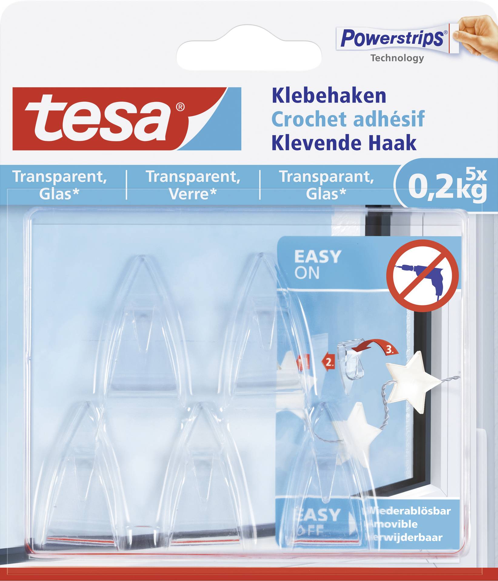 Hak samoprzylepny tesa 77734-00000-00 5 szt. - obrazek 1