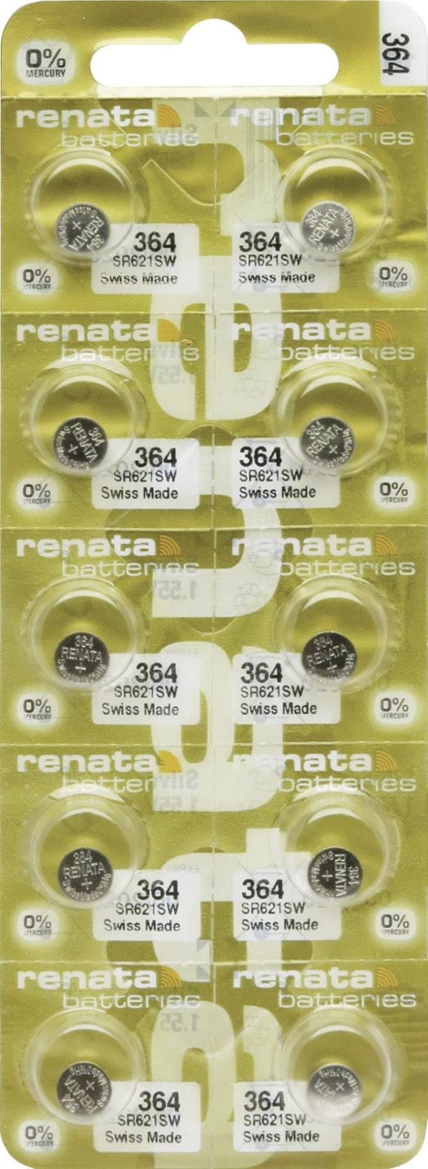 Ogniwo guzikowe 364 Renata 10 szt. 20 mAh