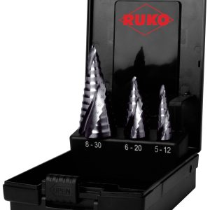 RUKO 101626PRO ULTIMATECUT HSS Zestaw wierteł stożkowych stopniowych 3 szt. 1 zest. RUKO 101626PRO ULTIMATECUT HSS Zestaw wierteł stożkowych stopniowych 3 szt. 1 zest.