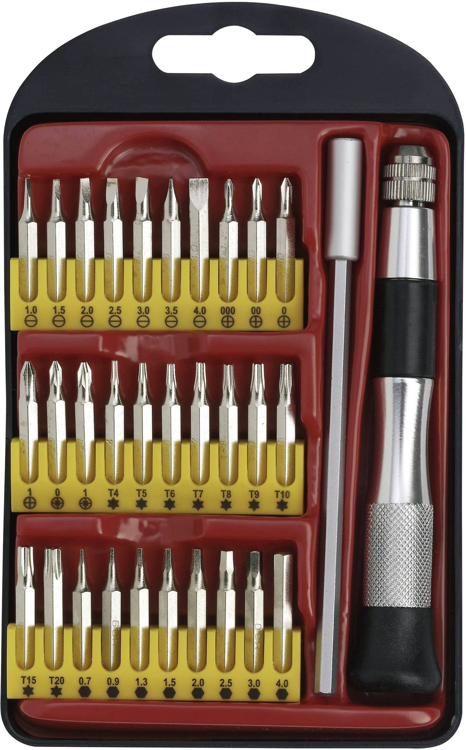 Bity Donau Elektronik 821797, płaski, krzyżakowy Phillips, krzyżakowy Pozidriv, wewnętrzny sześciokąt, profil T, stal ch - obrazek 1