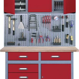 Küpper 70416-2 Stół warsztatowy czerwony, srebrny Küpper 70416-2 Stół warsztatowy czerwony, srebrny