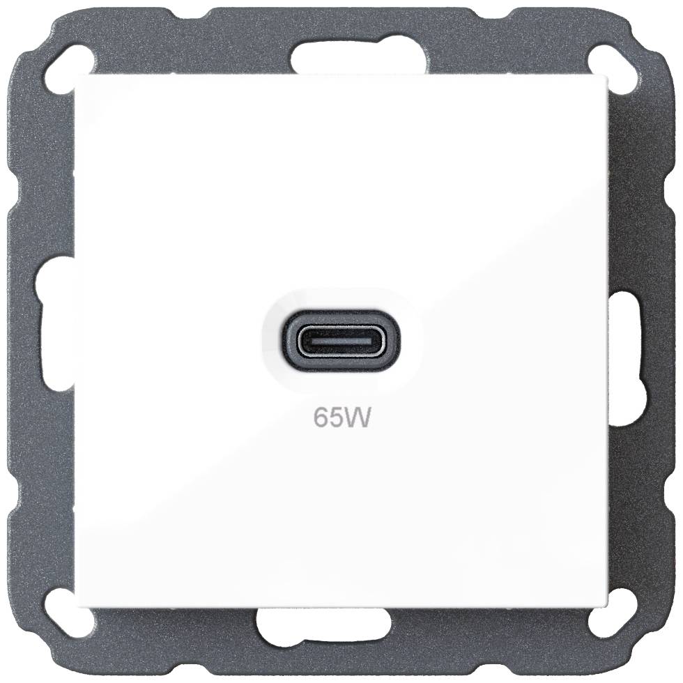 Ehmann 6560x0000 Gniazdo do ładowania USB biały - obrazek 1