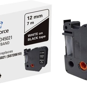 Renkforce RF-LT-D45021 zamiennik Zamiennik DYMO D1 – 45021 12 mm Kolor taśmy: czarny Kolor nadruku: biały 7 m Renkforce RF-LT-D45021 zamiennik Zamiennik DYMO D1 – 45021 12 mm Kolor taśmy: czarny Kolor nadruku: biały 7 m