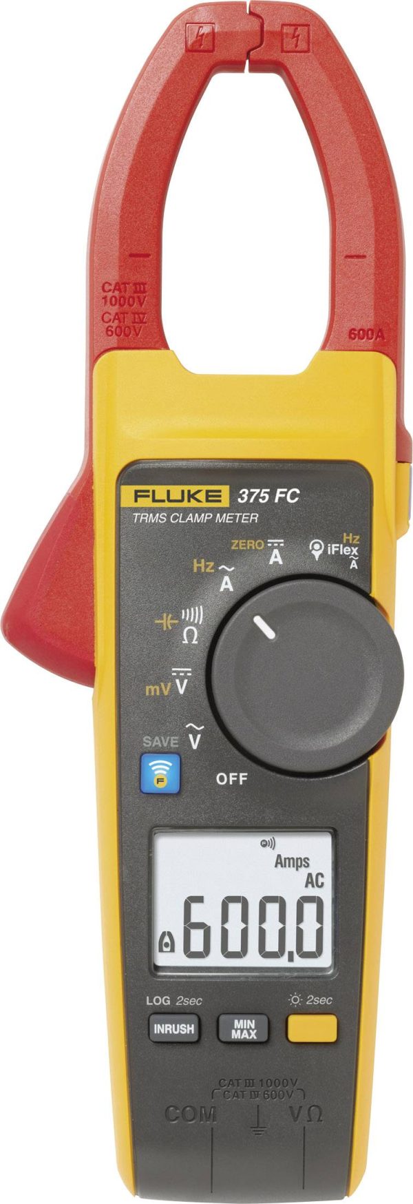 Fluke 375 FC Multimetr, Miernik cęgowy cyfrowy CAT III 1000 V, CAT IV 600 V Wyświetlane liczby: 6000