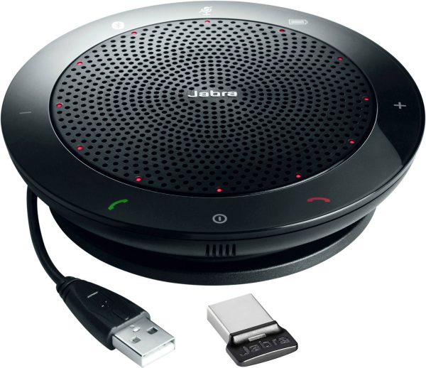 Telefon konferencyjny, głośnomówiący Jabra Speak 510+ UC (inkl. Link 370 Mini USB Adapter), Bluetooth, USB 2.0, czarny