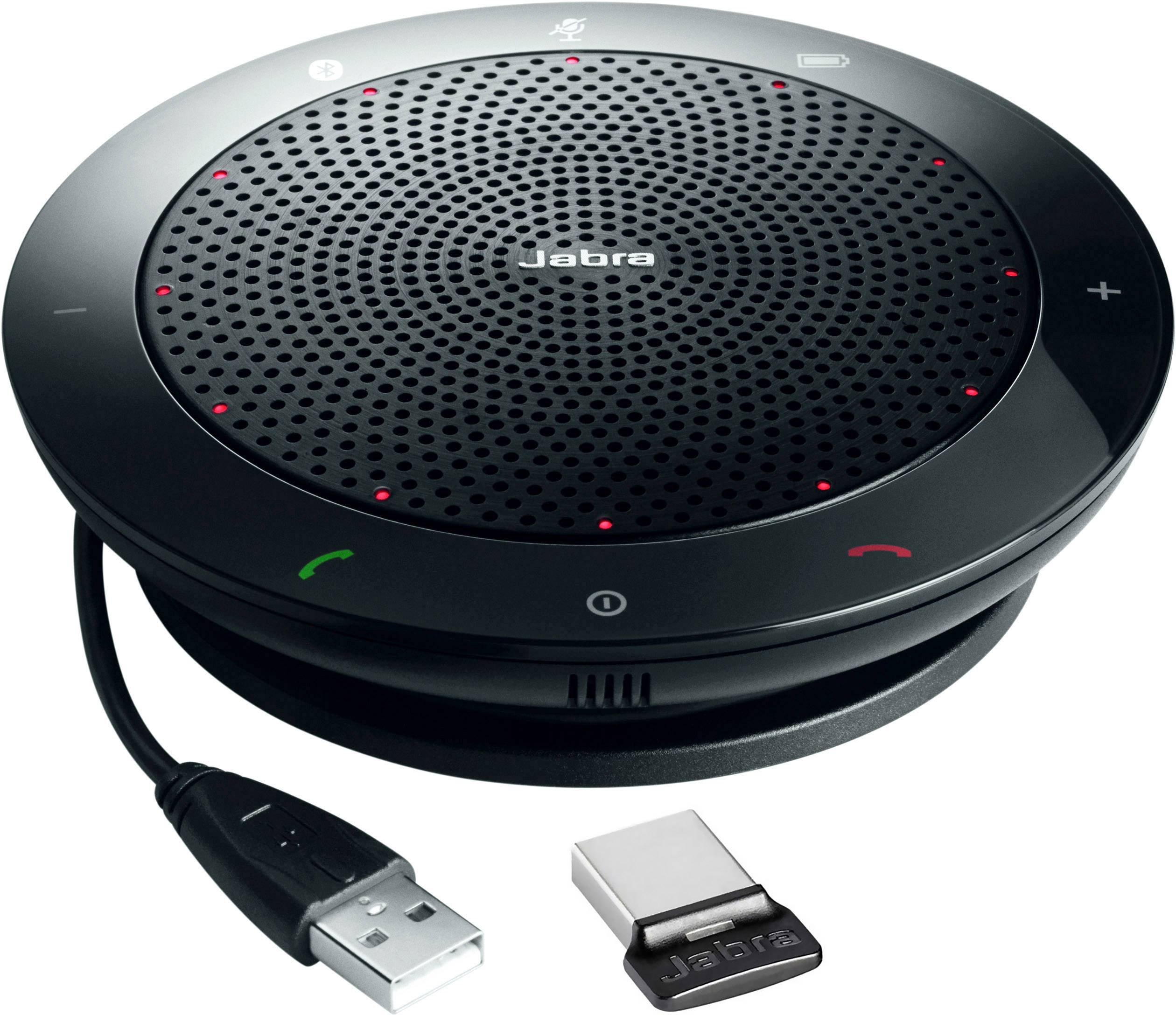 Telefon konferencyjny, głośnomówiący Jabra Speak 510+ UC (inkl. Link 370 Mini USB Adapter), Bluetooth, USB 2.0, czarny - obrazek 1