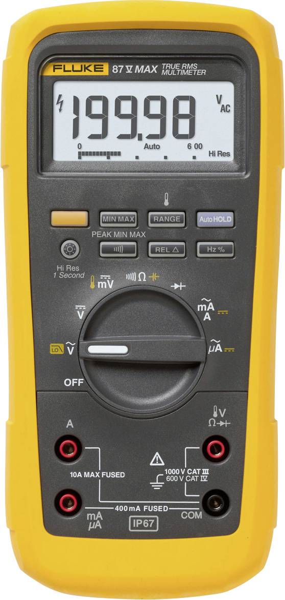 Fluke 87V-MAX Multimetr cyfrowy IP67 CAT III 1000 V, CAT IV 600 V - obrazek 1
