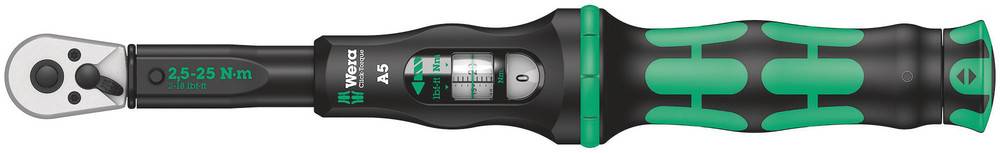 Wera Click-Torque A 5 05075604001 Klucz dynamometryczny Kalibracja (ISO) z grzechotką 1/4" (6.3 mm) 2.5 - 25 Nm - obrazek 1