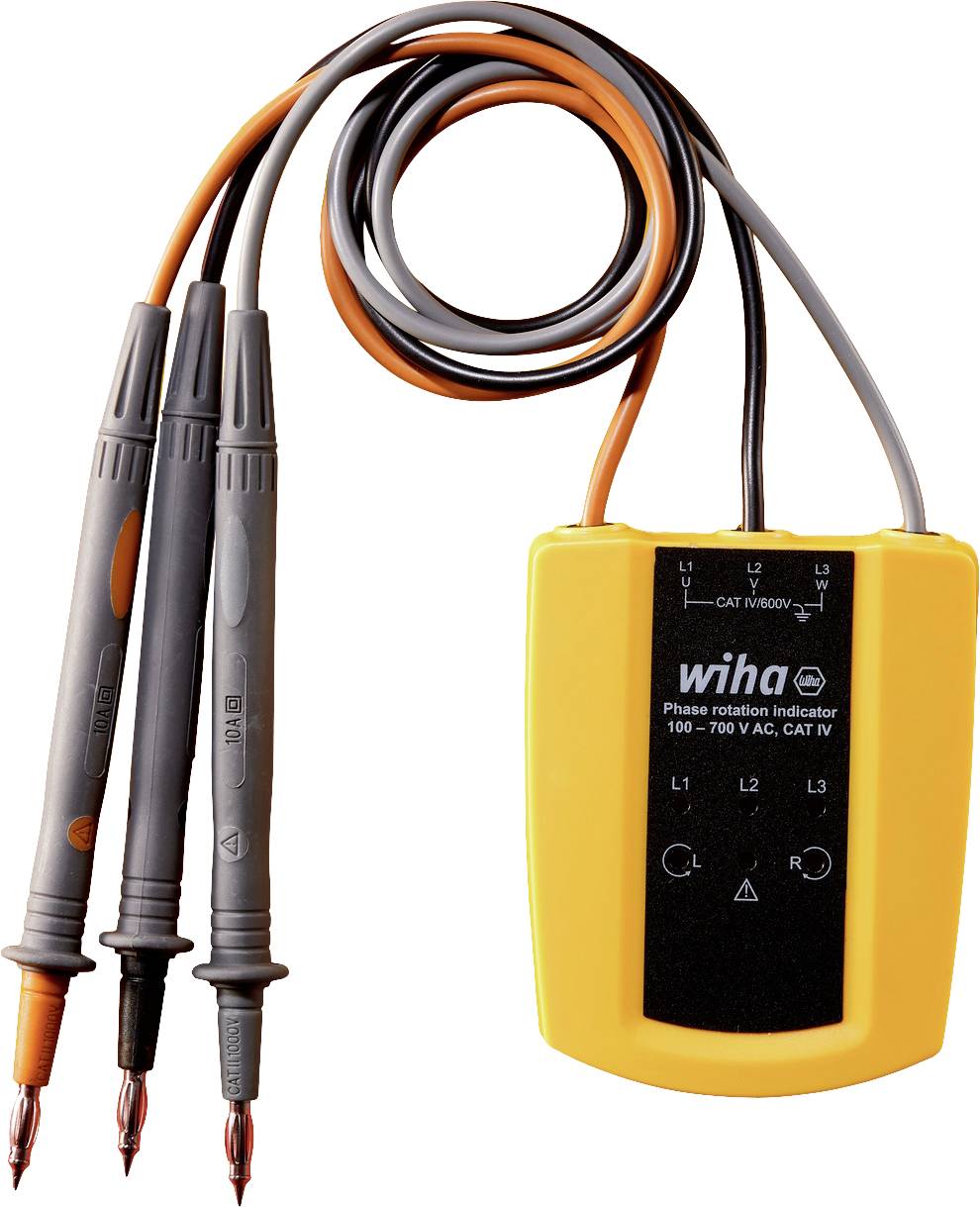 Tester kolejności faz Wiha 45221 CAT III 1000 V, CAT IV 600 V - obrazek 1